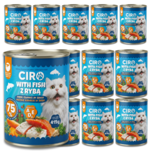Karma mokra dla kota z rybą w sosie 12 puszek x 415g CIRO